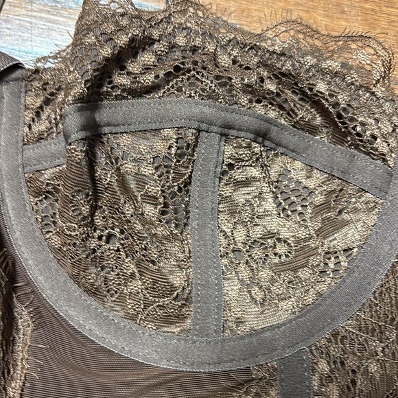 Raxnode Brown Lace Corset Top New With Tags Size Large - Picture 4 of 8